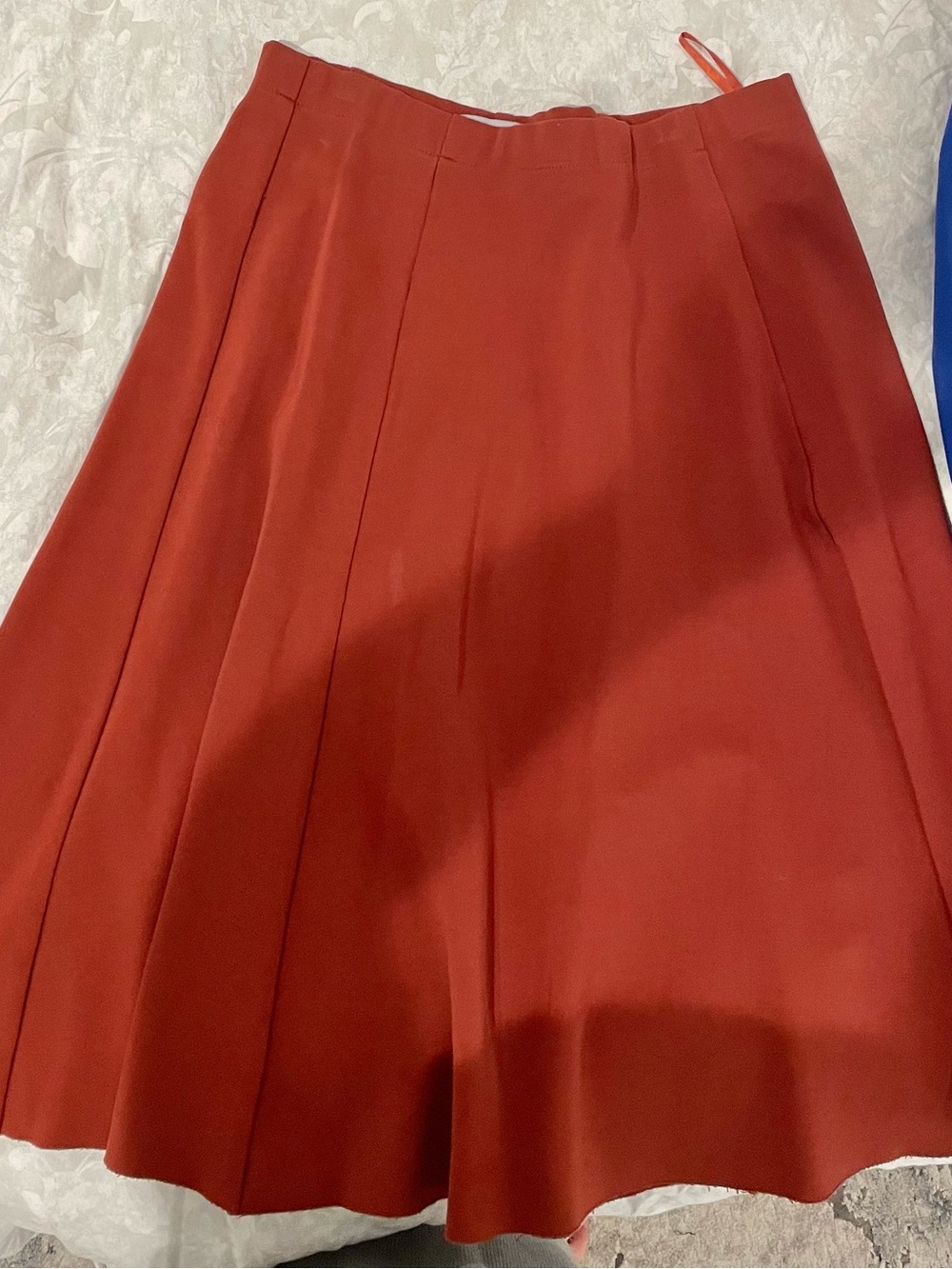 Women's Rust Orange and Deep Blue A-Line Skirt Bundle